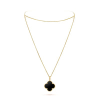 18K Magic Alhambra One Motifs Black Necklace
