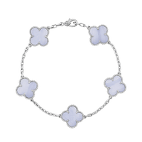 18K Vintage Alhambra Five Motifs Chalcedony Bracelet