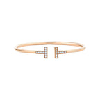 18K T Diamond Wire Bracelet