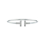 18K T Diamond Wire Bracelet