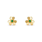 18K Frivole Mini Emerald Earrings