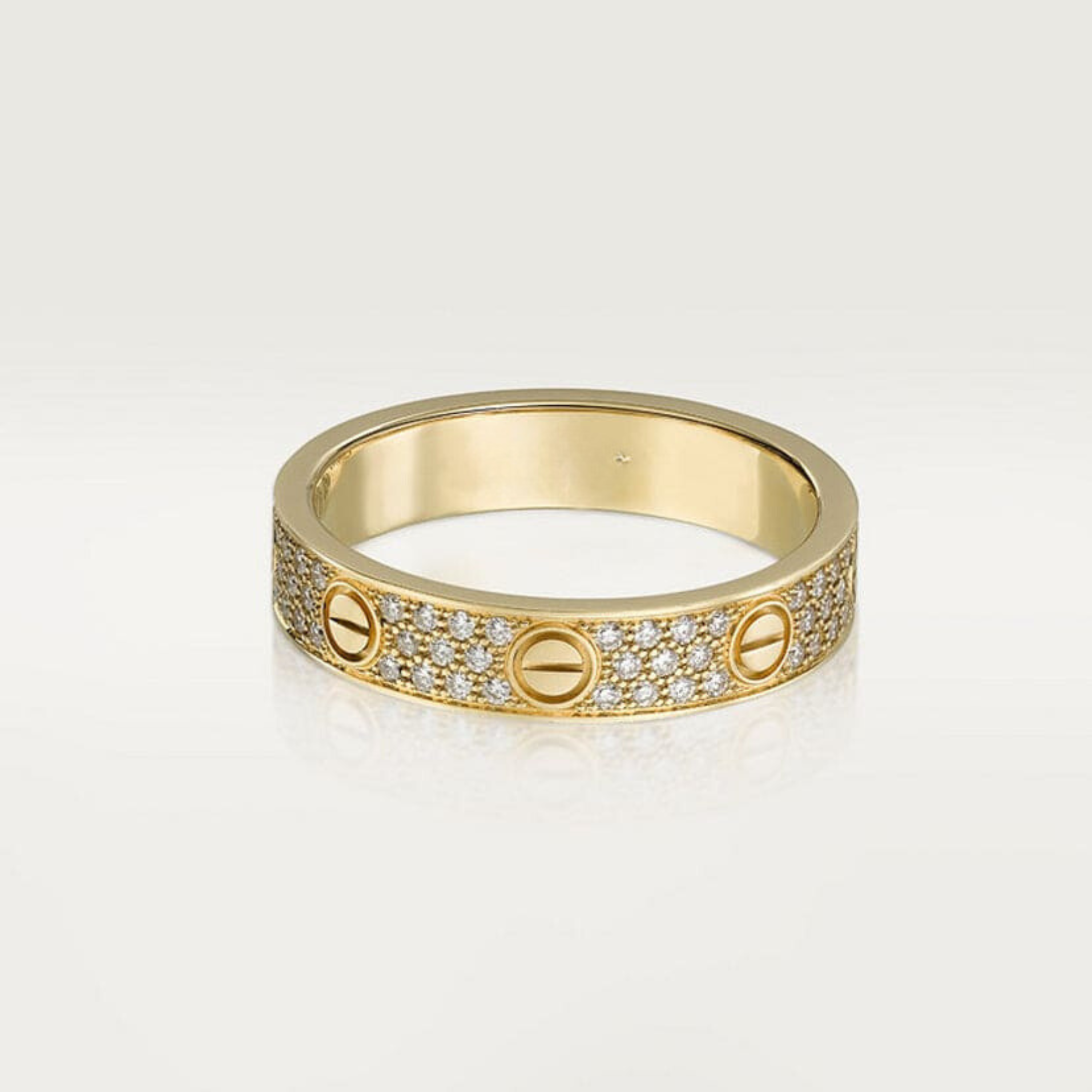 18K Love Diamond-Paved 5mm Ring