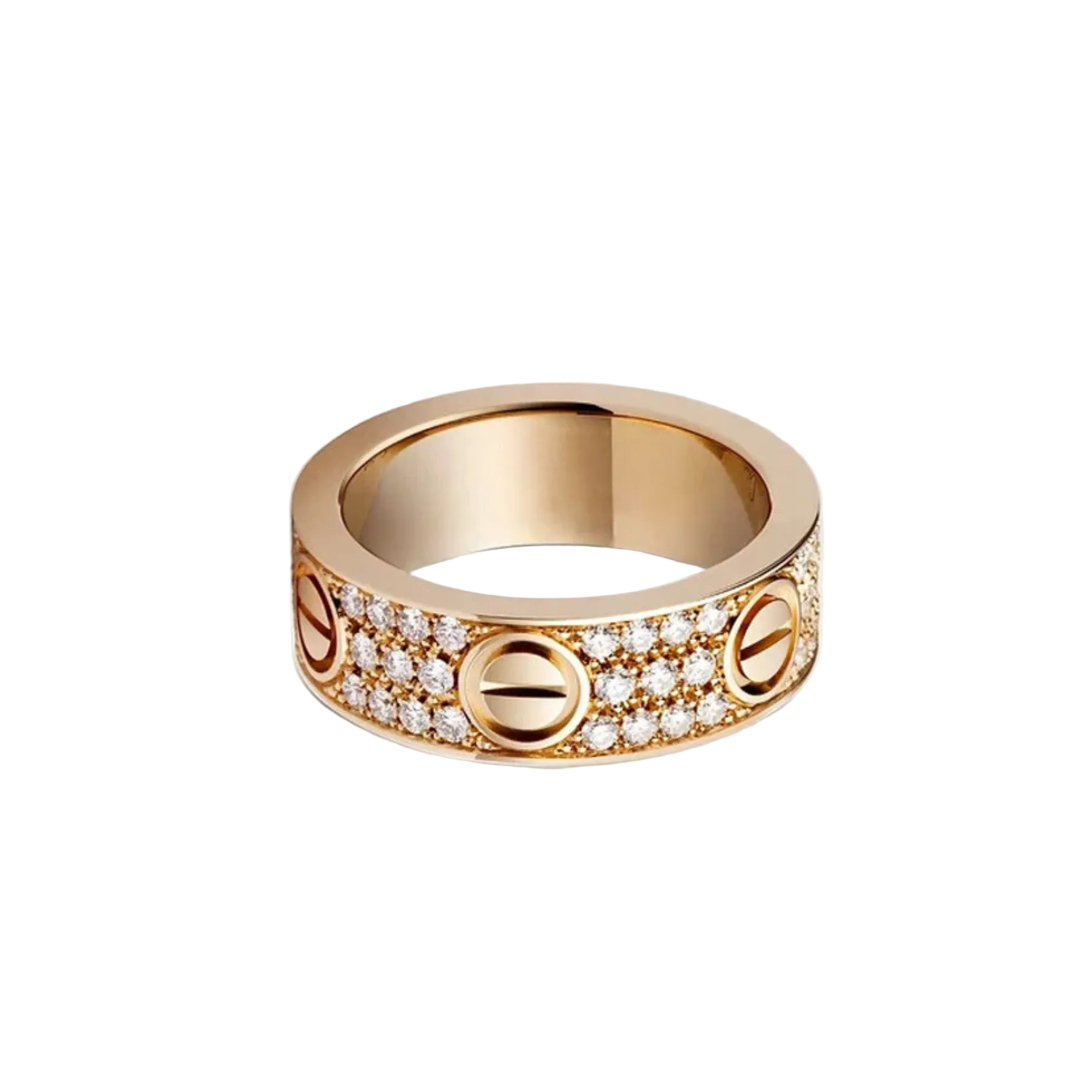18K Love Diamond-Paved 6.5mm Ring