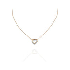 18K Trinity Heart Diamond Necklace