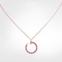 18K Juste Un Clou Pink Diamonds Necklace