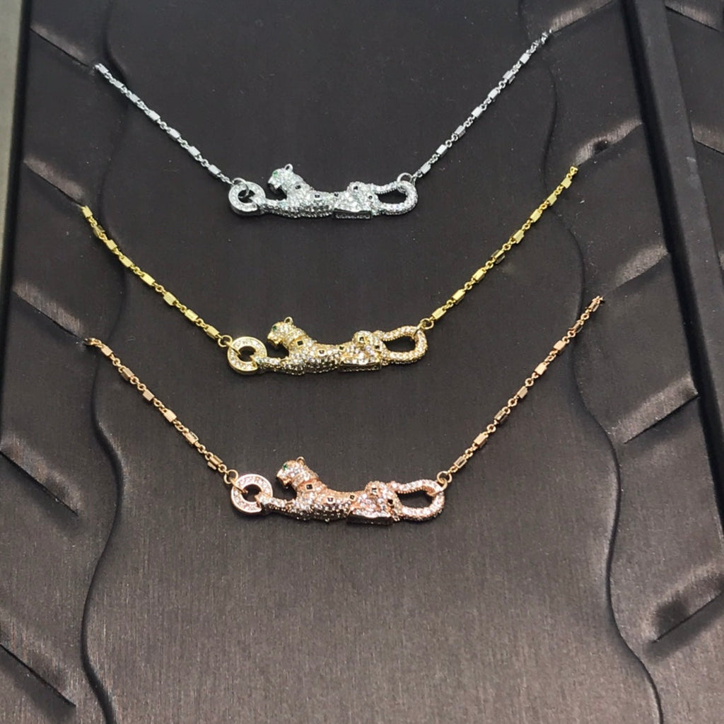 18K Panth̬re De Diamond Necklace