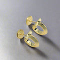 18K T Hoop Earrings