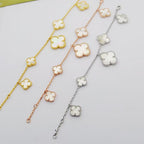 18K Magic Alhambra Five Pearls Motifs Clover Bracelet