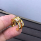 18K Love Pave Diamonds Earrings