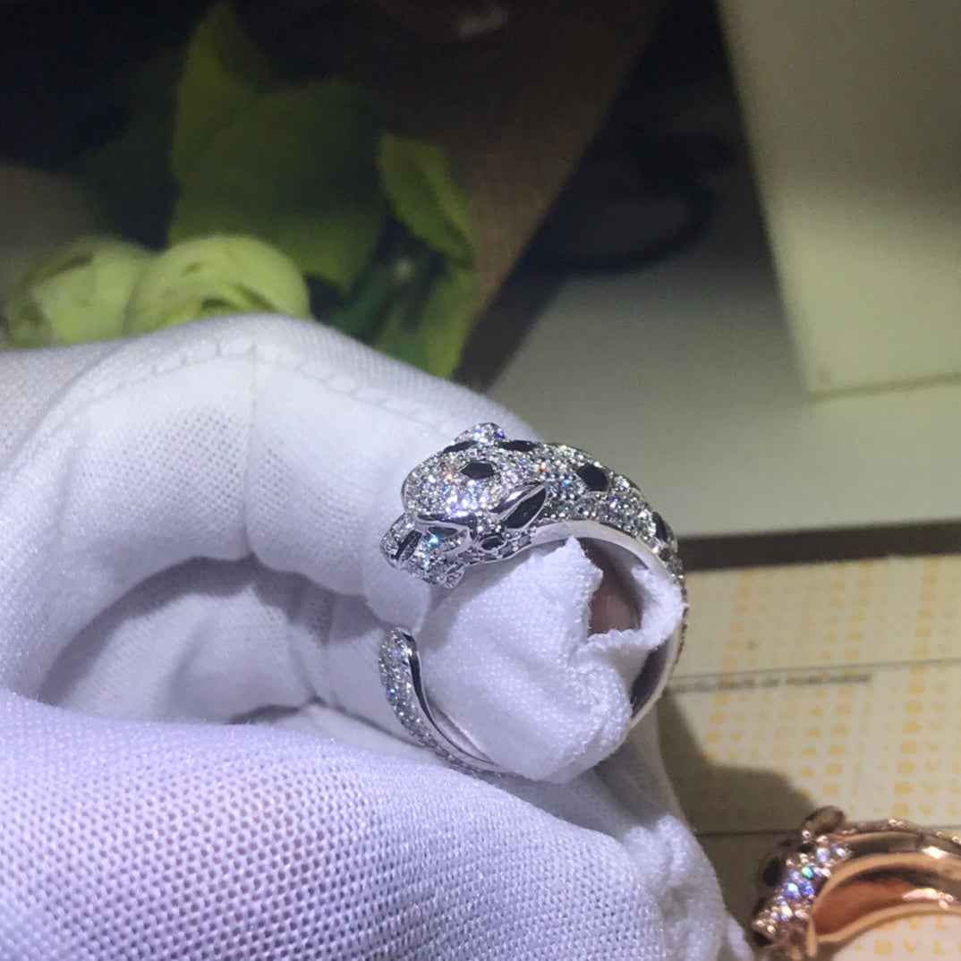 18K Panth̬re De Diamond Ring