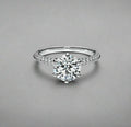 18K T Pav̩ T Setting Engagement Ring