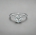 18K T Pav̩ T Setting Engagement Ring