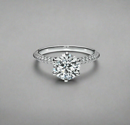 18K T Pav̩ T Setting Engagement Ring