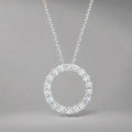 18K T Circle Diamonds Necklace