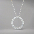 18K T Circle Diamonds Necklace