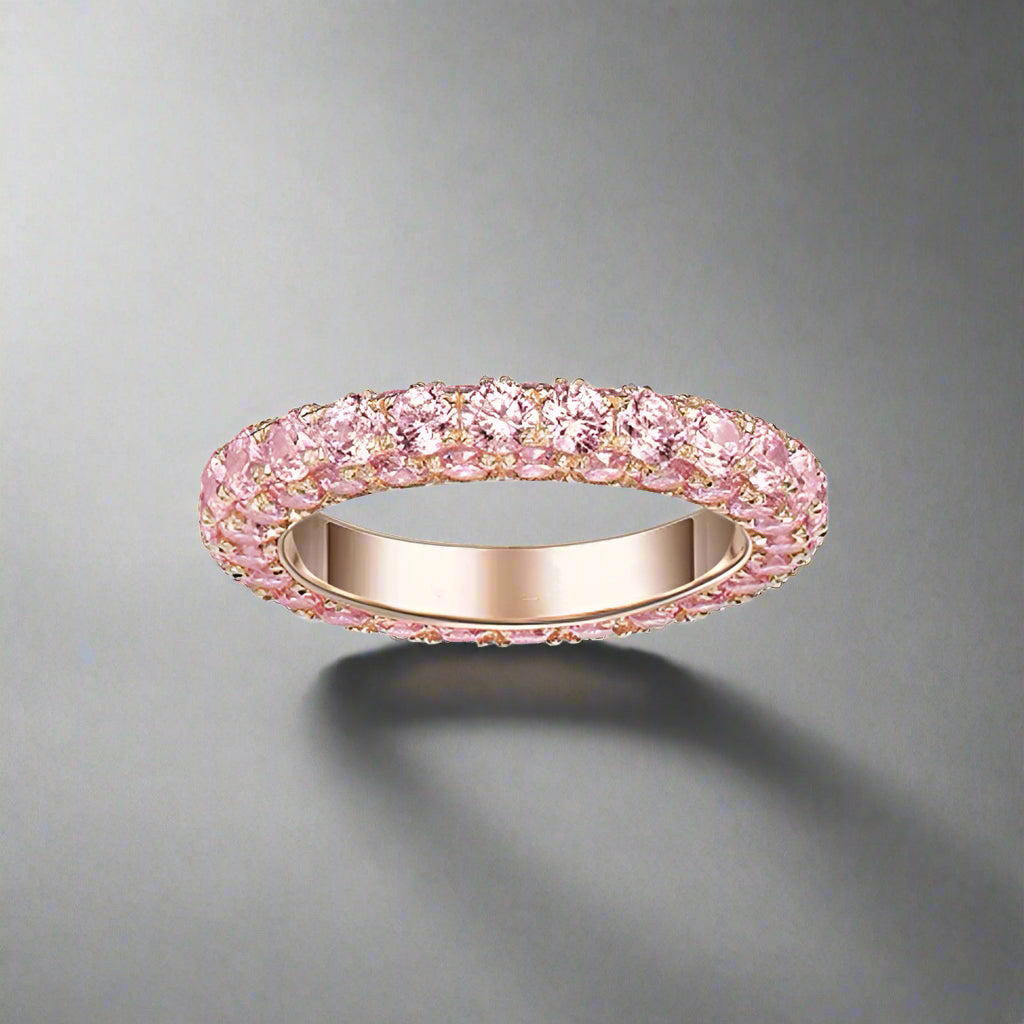 18K T Pink Crystal Ring