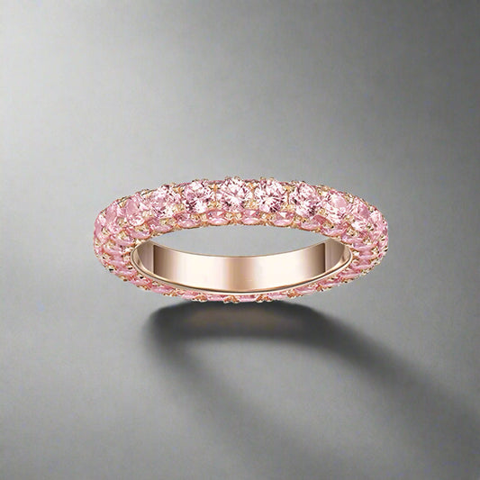 18K T Pink Crystal Ring