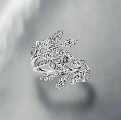 18K T Victoria Diamond Vine Bypass Ring