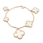 18K Magic Alhambra Five Pearls Motifs Bracelet