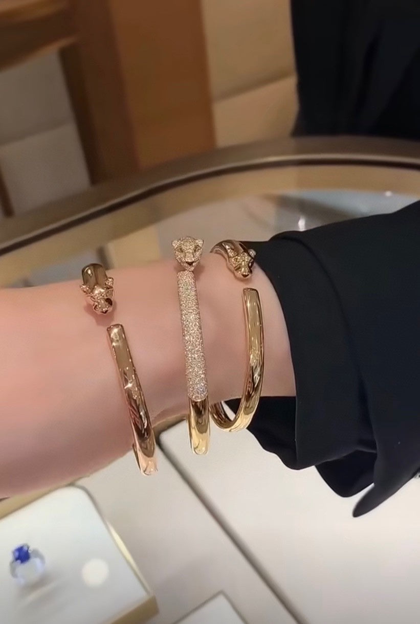 18K Panth̬re De Diamonds Bracelet