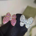 18K Two Butterfly Between the Finger Sapphire Ring