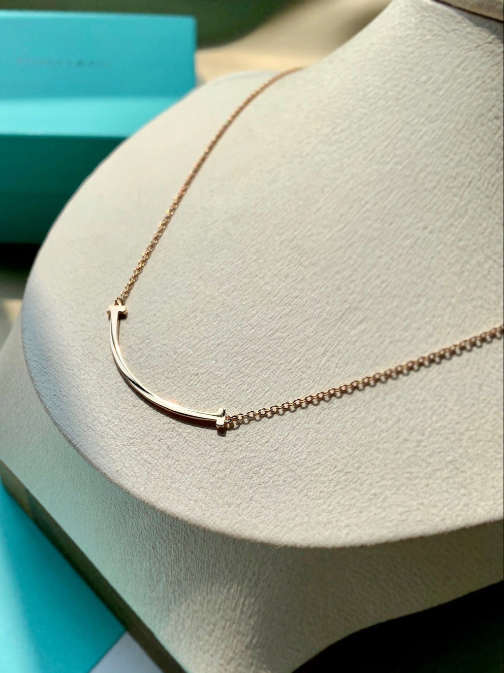 18K T Smile Pendant Necklace