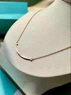 18K T Smile Pendant Necklace