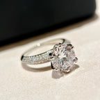 18K T Pav̩ T Setting Engagement Ring