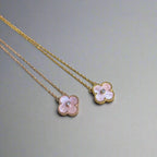 18K Sweet Alhambra Pink Clover Necklace