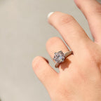 18K T Pav̩ T Setting Engagement Ring