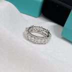 18K T Schlumberger Eighteen Stone Ring