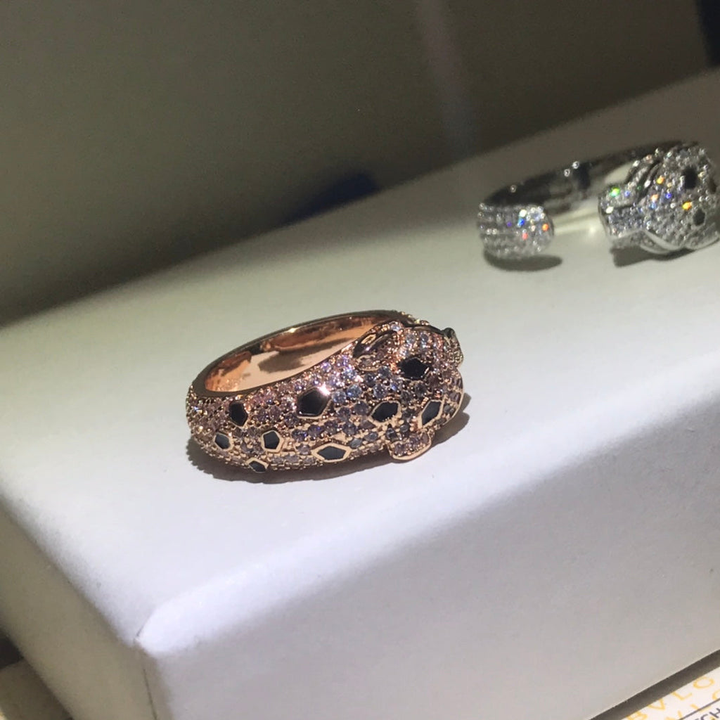 18K Panth̬re De Diamond Ring