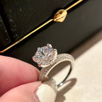 18K T Pav̩ T Setting Engagement Ring
