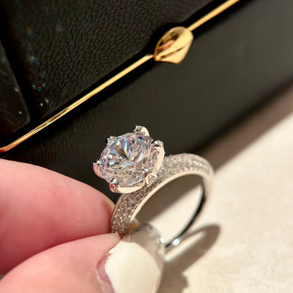 18K T Pav̩ T Setting Engagement Ring