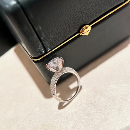 18K T Pav̩ T Setting Engagement Ring